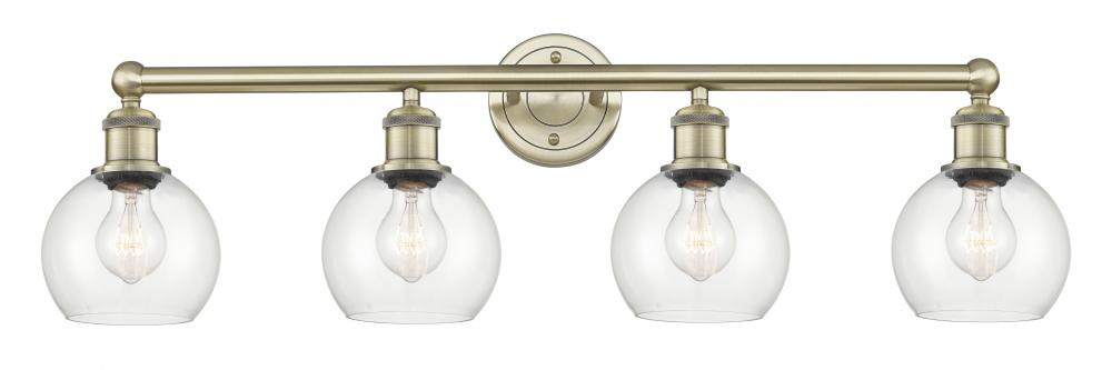 Athens - 4 Light - 33 inch - Antique Brass - Bath Vanity Light