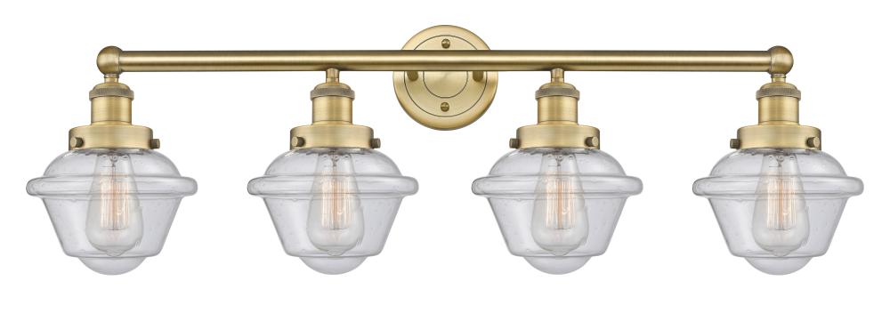 Oxford - 4 Light - 34 inch - Brushed Brass - Bath Vanity Light