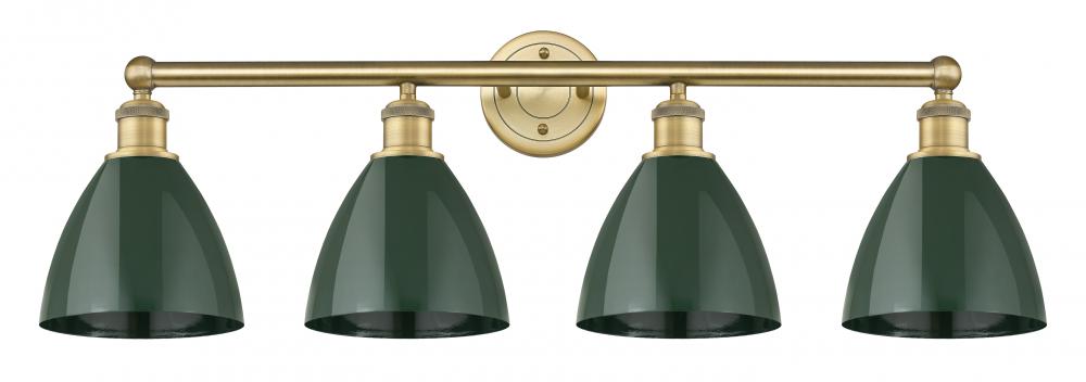 Plymouth - 4 Light - 35 inch - Brushed Brass - Bath Vanity Light