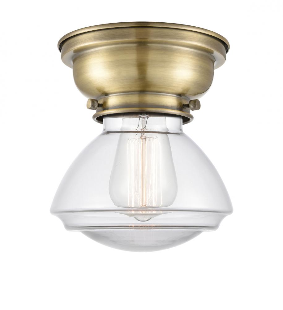 Olean - 1 Light - 7 inch - Antique Brass - Flush Mount