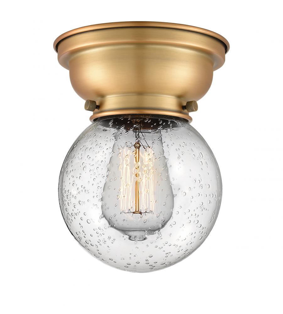 Beacon - 1 Light - 6 inch - Brushed Brass - Flush Mount