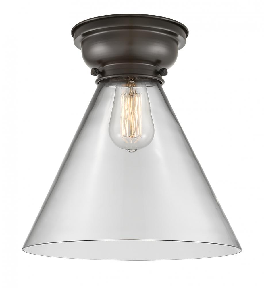 Cone - 1 Light - 12 inch - Oil Rubbed Bronze - Flush Mount