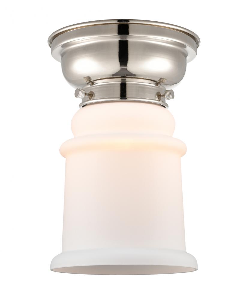 Canton - 1 Light - 6 inch - Polished Nickel - Flush Mount