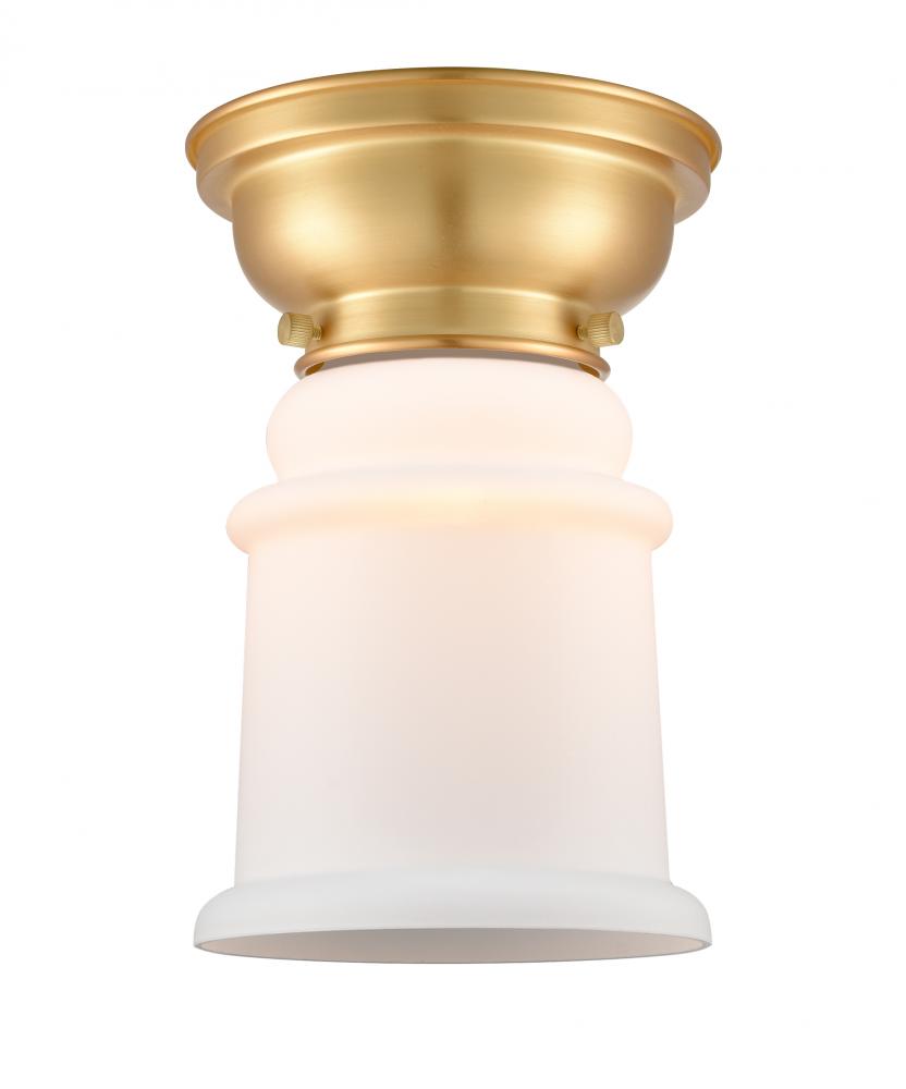 Canton - 1 Light - 6 inch - Satin Gold - Flush Mount