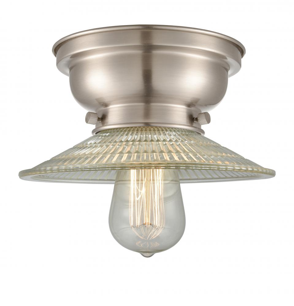 Halophane - 1 Light - 9 inch - Polished Nickel - Flush Mount