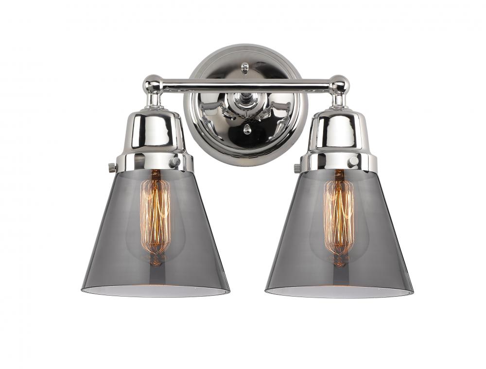 Cone - 2 Light - 14 inch - Polished Chrome - Bath Vanity Light