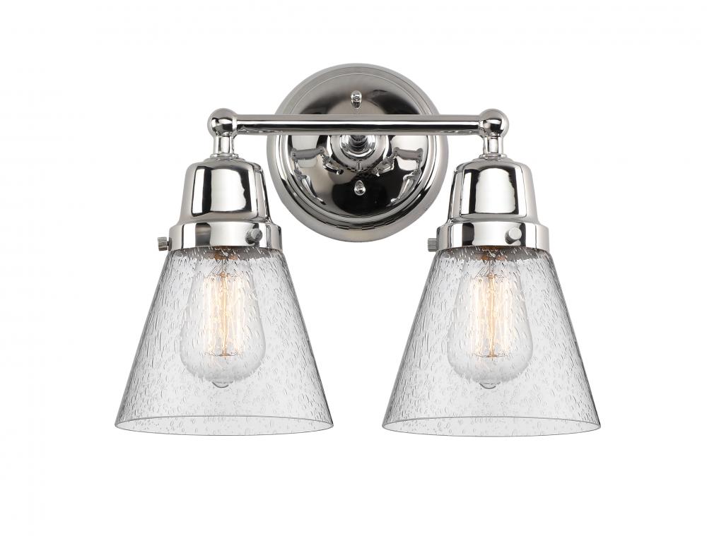 Cone - 2 Light - 14 inch - Polished Chrome - Bath Vanity Light