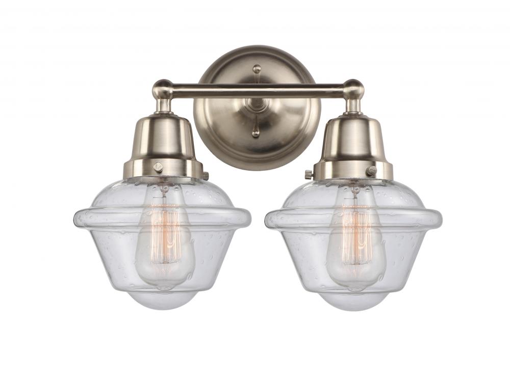 Oxford - 2 Light - 16 inch - Brushed Satin Nickel - Bath Vanity Light