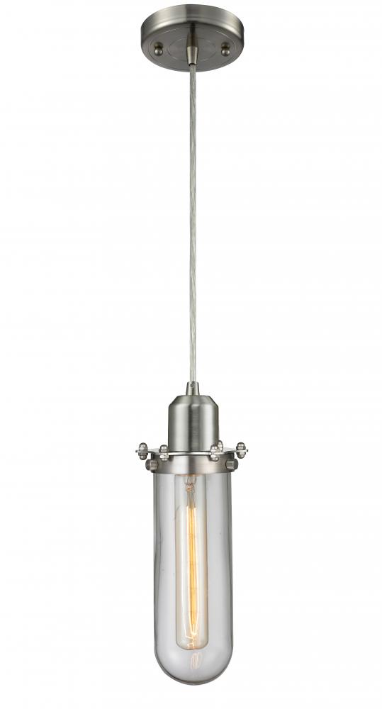 Centri - 1 Light - 5 inch - Brushed Satin Nickel - Cord hung - Mini Pendant