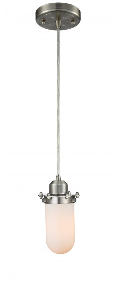 Centri - 1 Light - 5 inch - Brushed Satin Nickel - Cord hung - Mini Pendant