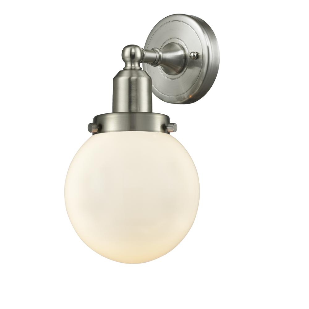 Beacon - 1 Light - 6 inch - Brushed Satin Nickel - Sconce