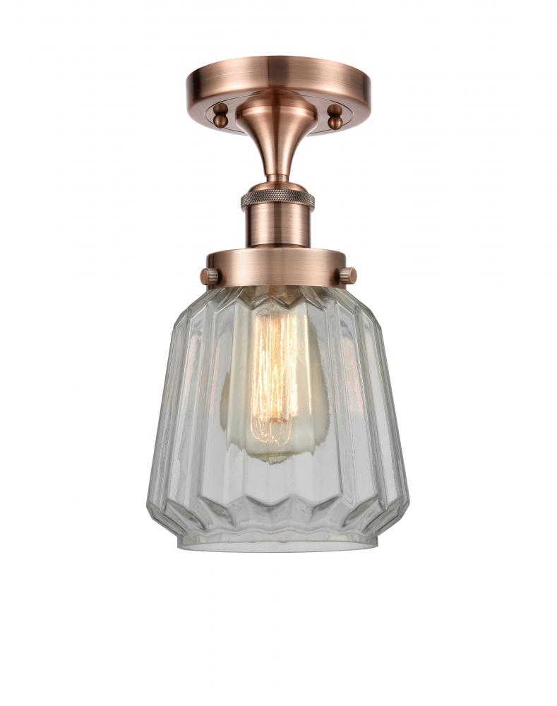 Chatham - 1 Light - 6 inch - Antique Copper - Semi-Flush Mount