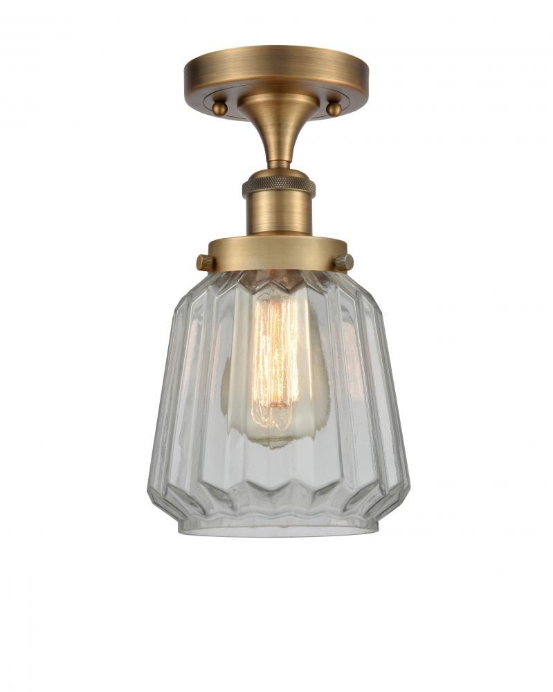 Chatham - 1 Light - 6 inch - Brushed Brass - Semi-Flush Mount