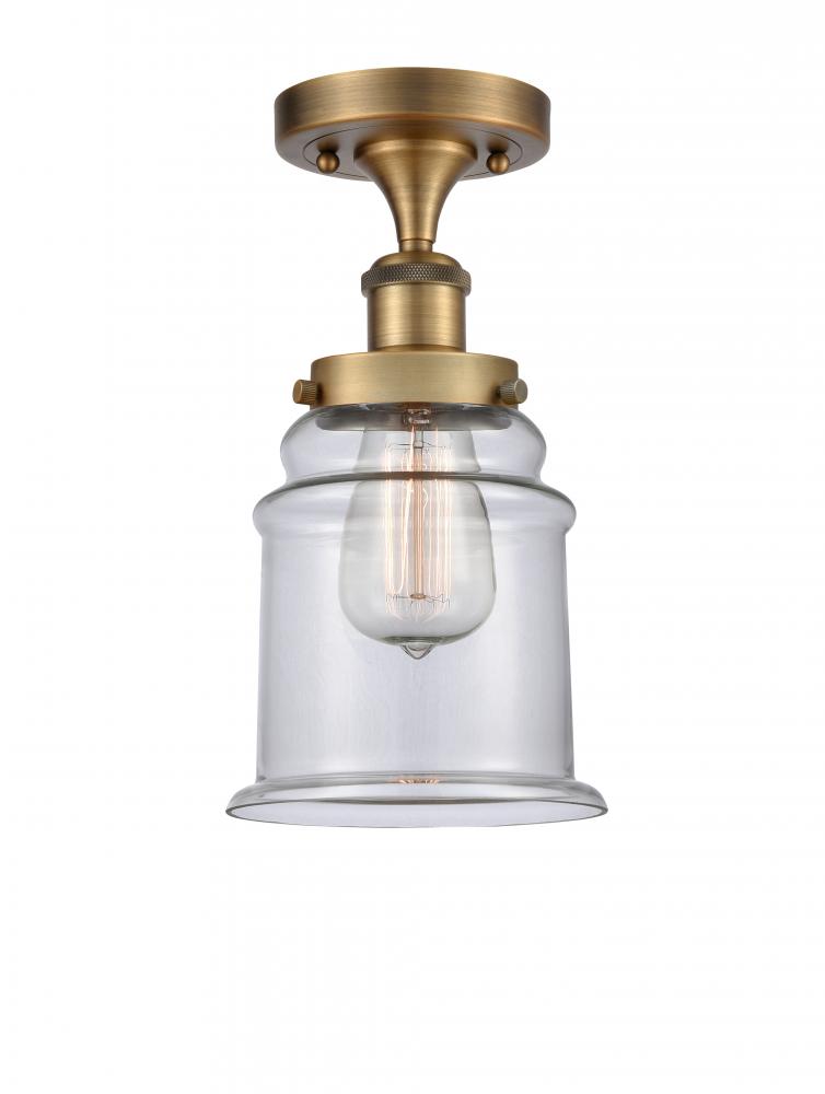 Canton - 1 Light - 6 inch - Brushed Brass - Semi-Flush Mount