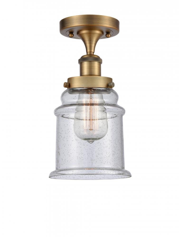 Canton - 1 Light - 6 inch - Brushed Brass - Semi-Flush Mount