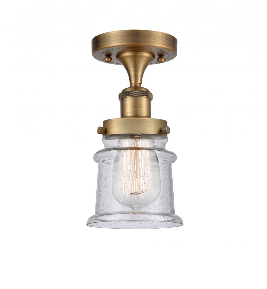 Canton - 1 Light - 6 inch - Brushed Brass - Semi-Flush Mount