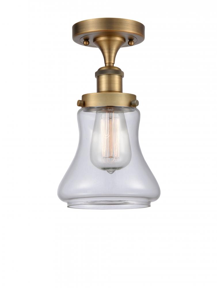 Bellmont - 1 Light - 6 inch - Brushed Brass - Semi-Flush Mount