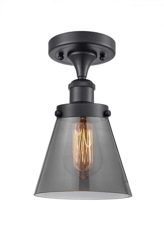 Cone - 1 Light - 6 inch - Matte Black - Semi-Flush Mount