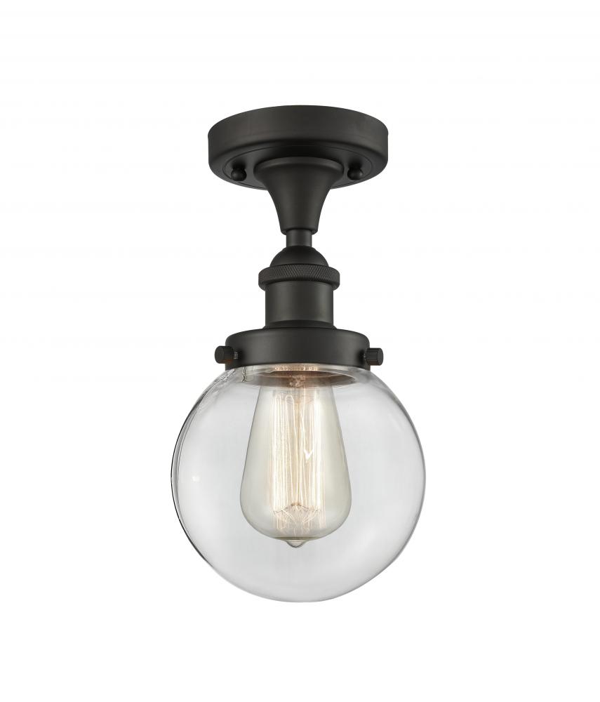 Beacon - 1 Light - 6 inch - Oil Rubbed Bronze - Semi-Flush Mount