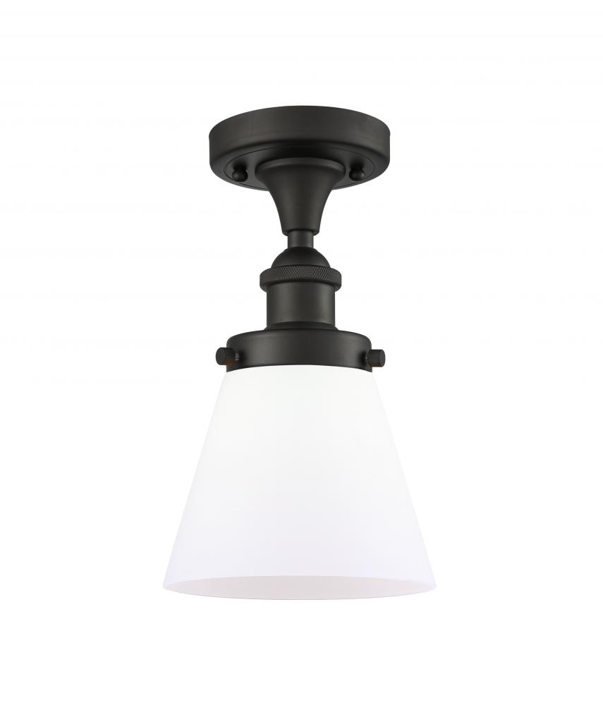 Cone - 1 Light - 6 inch - Oil Rubbed Bronze - Semi-Flush Mount