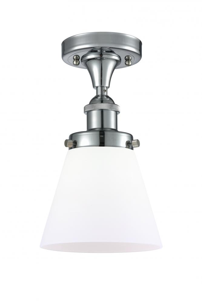 Cone - 1 Light - 6 inch - Polished Chrome - Semi-Flush Mount