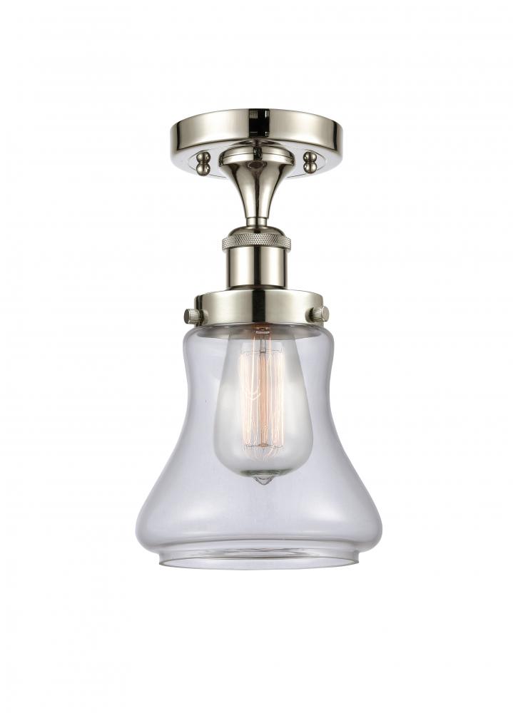 Bellmont - 1 Light - 6 inch - Polished Nickel - Semi-Flush Mount