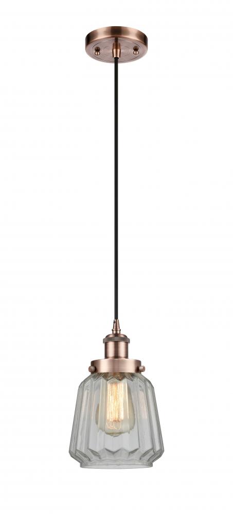 Chatham - 1 Light - 6 inch - Antique Copper - Cord hung - Mini Pendant