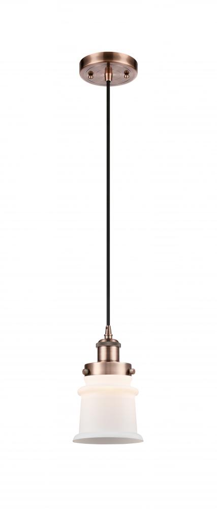 Canton - 1 Light - 6 inch - Antique Copper - Cord hung - Mini Pendant