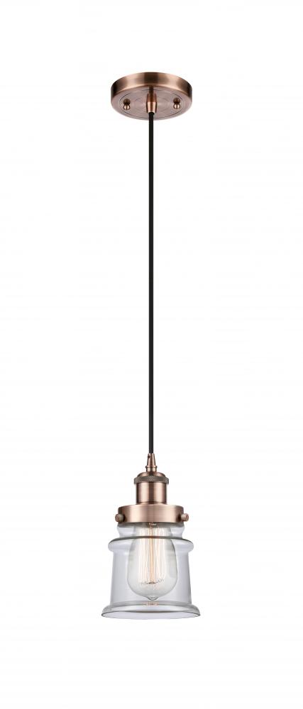 Canton - 1 Light - 6 inch - Antique Copper - Cord hung - Mini Pendant