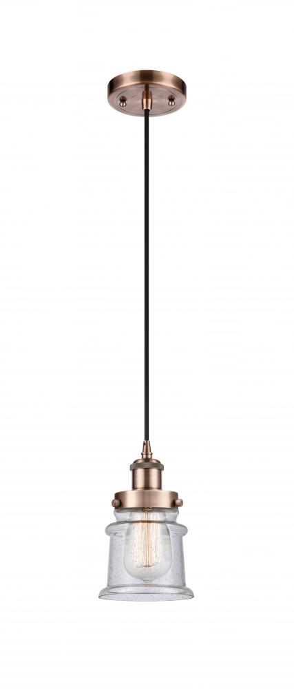 Canton - 1 Light - 6 inch - Antique Copper - Cord hung - Mini Pendant