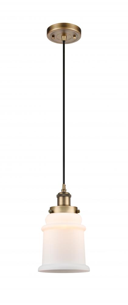 Canton - 1 Light - 6 inch - Brushed Brass - Cord hung - Mini Pendant