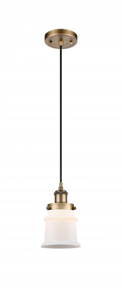 Canton - 1 Light - 6 inch - Brushed Brass - Cord hung - Mini Pendant