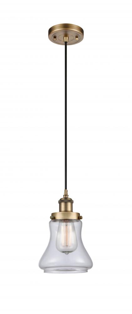 Bellmont - 1 Light - 6 inch - Brushed Brass - Cord hung - Mini Pendant