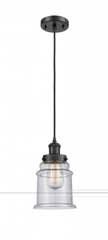 Canton - 1 Light - 6 inch - Matte Black - Cord hung - Mini Pendant