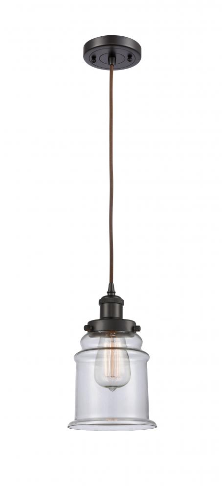 Canton - 1 Light - 6 inch - Oil Rubbed Bronze - Cord hung - Mini Pendant