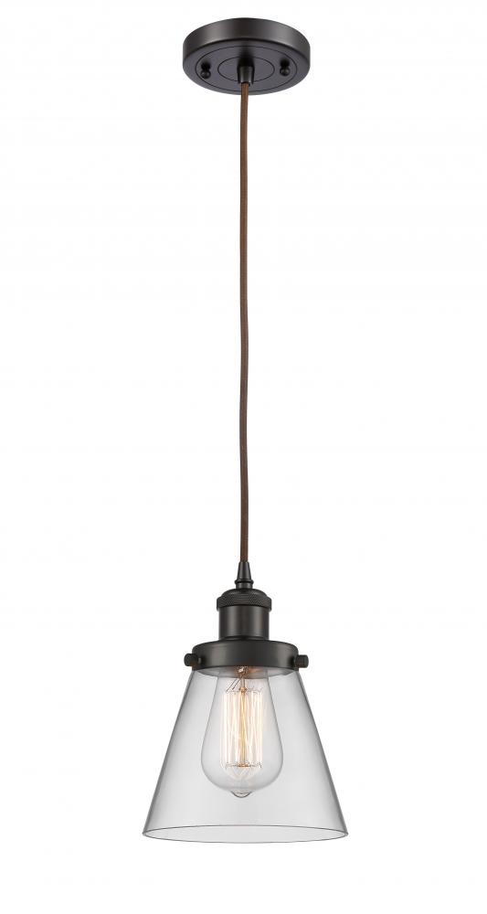 Cone - 1 Light - 6 inch - Oil Rubbed Bronze - Cord hung - Mini Pendant