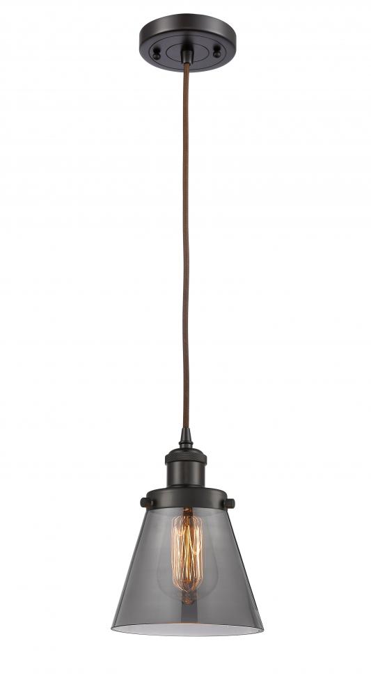 Cone - 1 Light - 6 inch - Oil Rubbed Bronze - Cord hung - Mini Pendant