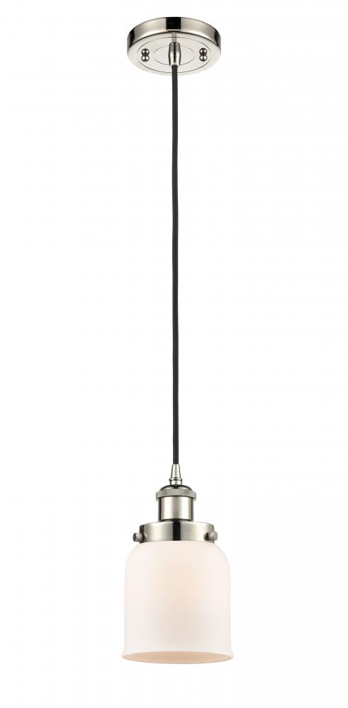Bell - 1 Light - 5 inch - Polished Nickel - Cord hung - Mini Pendant