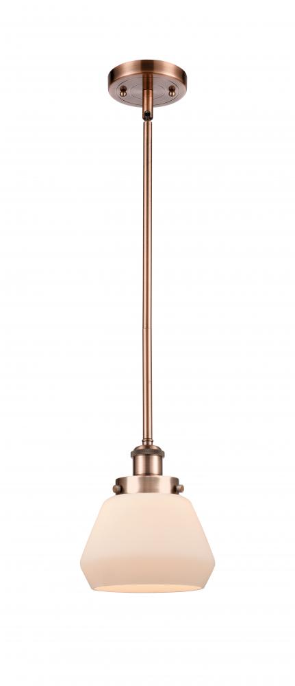 Fulton - 1 Light - 6 inch - Antique Copper - Mini Pendant