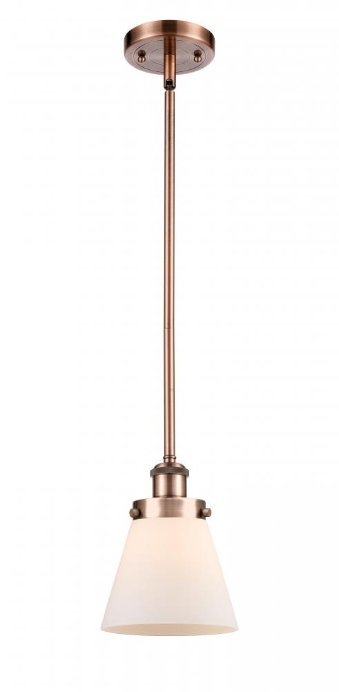 Cone - 1 Light - 6 inch - Antique Copper - Mini Pendant