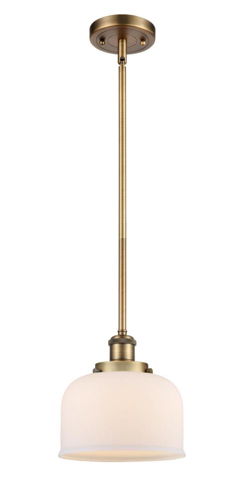 Bell - 1 Light - 8 inch - Brushed Brass - Mini Pendant