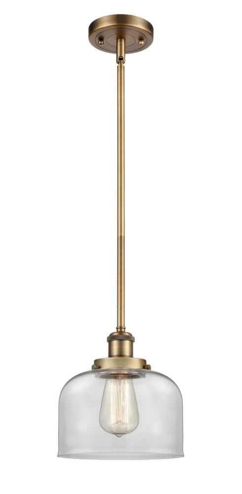 Bell - 1 Light - 8 inch - Brushed Brass - Mini Pendant