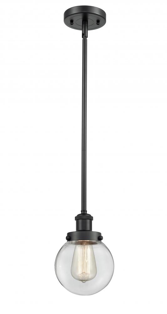 Beacon - 1 Light - 6 inch - Matte Black - Mini Pendant