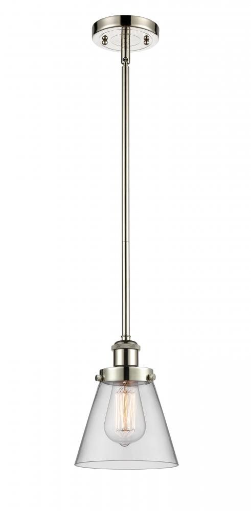 Cone - 1 Light - 6 inch - Polished Nickel - Mini Pendant