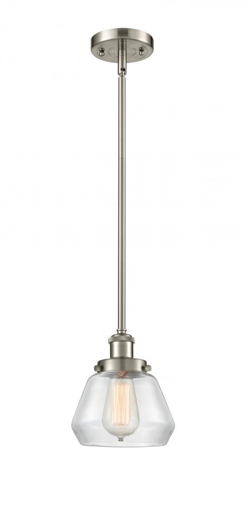 Fulton - 1 Light - 6 inch - Brushed Satin Nickel - Mini Pendant