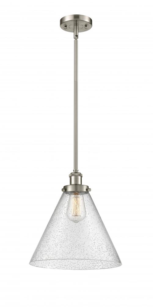 Cone - 1 Light - 12 inch - Brushed Satin Nickel - Mini Pendant