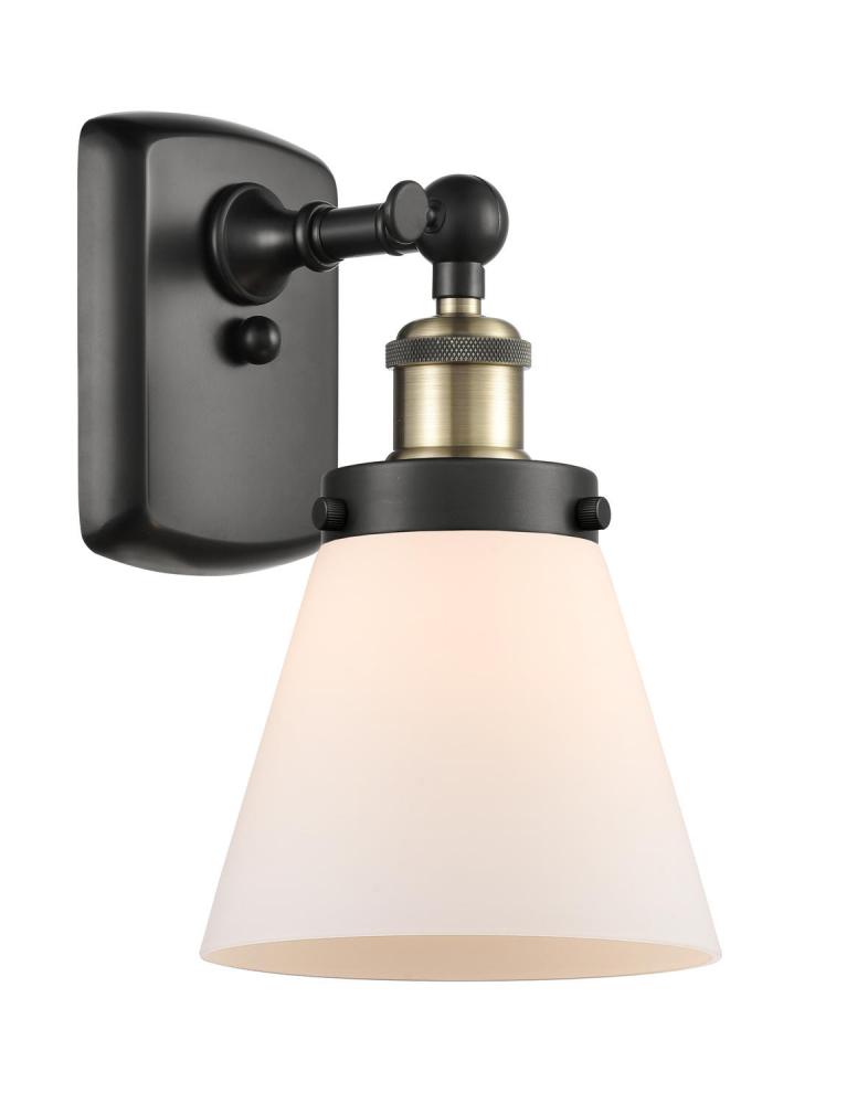 Cone - 1 Light - 6 inch - Black Antique Brass - Sconce