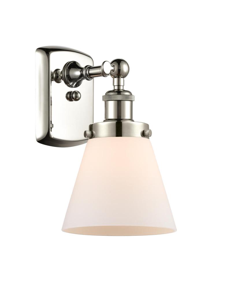 Cone - 1 Light - 6 inch - Polished Nickel - Sconce