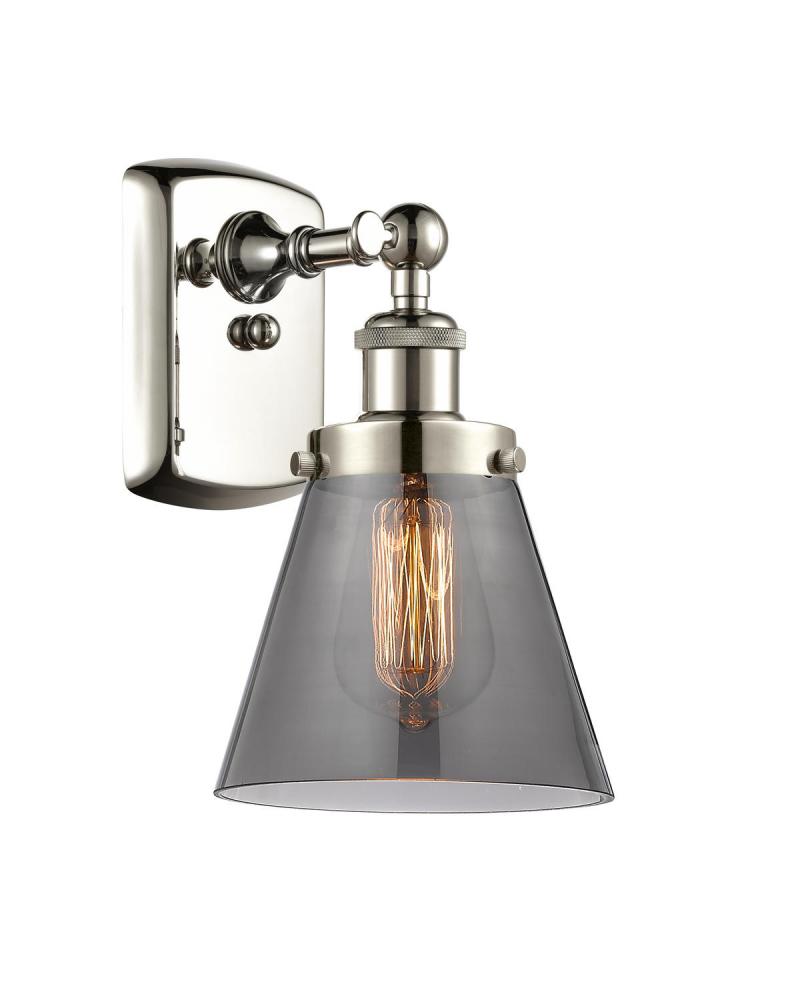 Cone - 1 Light - 6 inch - Polished Nickel - Sconce