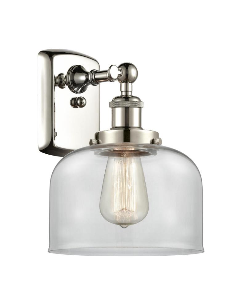 Bell - 1 Light - 8 inch - Polished Nickel - Sconce